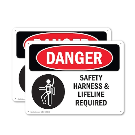 Signmission 7 in Height, 10 in Width, Plastic, Rectangle OS-2PACK-DS-P-710-L-1564
